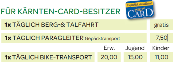 Kärnten Card Website Preise